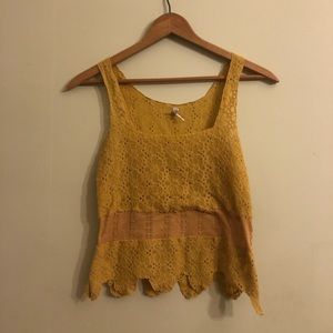 Free People Intimates Yellow Tank